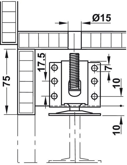 4 - Pack Heavy Duty Adjustable Furniture Leg Leveler Foot Brackets – 800 lbs. Capacity, Steel Construction - KI Home