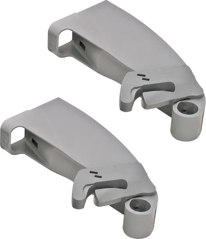 Lemans II Set 2-Shelf Lazy Susan with Soft-Close for Blind Base Corner Cabinets Chrome and Gray Model 50 Swing Right