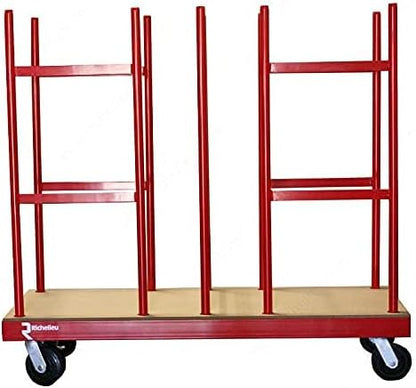 2000 Lbs. Capacity Heavy Duty Steel Construction Material Handling Lateral Cart