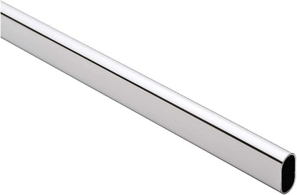 8 Feet Long Oval Wardrobe Closet Tubing Rod Application Clothes Hanging - 96 Inch Length