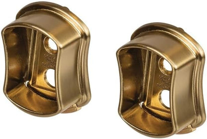 TAG Hardware 1 Pair Metal Premium Concave Wardrobe End Caps Support Flanges