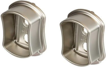 TAG Hardware 1 Pair Metal Premium Concave Wardrobe End Caps Support Flanges