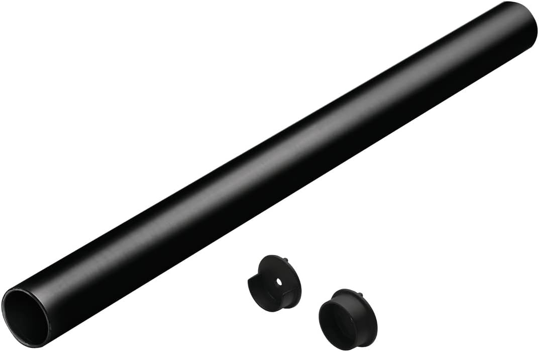 TAG Hardware Premium 1 5/16 Inch Diameter Round Wardrobe Tube Closet Rod with End Supports 18 inches to 96 inches Lengths