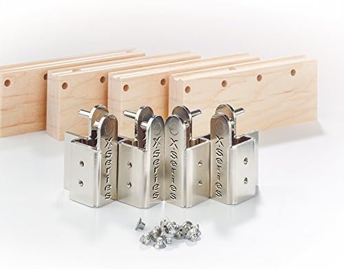 Hafele Pilaster X-Series Bracket Kit 1-1/4 Inch Width x 20-7/8 Inch Height Hardware for Standard Height