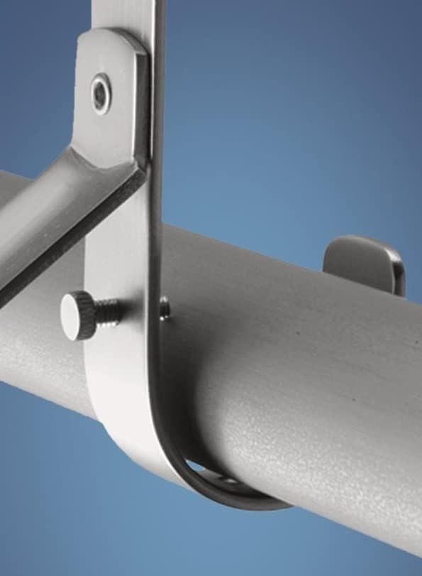 One Premium Heavy-Duty Wall Closet Shelf and Rod Bracket Support for up to 1-1/2" Diameter Round Wardrobe Rods