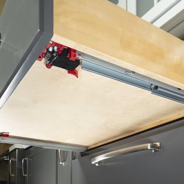 One Pair – 4-Way Adjustable Undermount Release Clips for USE-Series Drawer Slides – Heavy-Duty Zinc Base, Left & Right