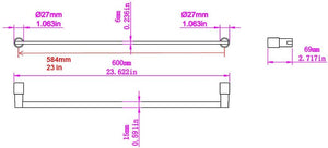 Richelieu NB1072443 Bayview Collection 24-Inch Minimalist Rectangular Bathroom Towel Bar