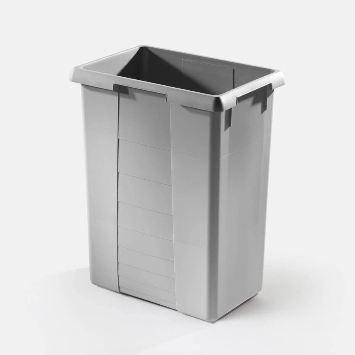 Hailo 42 liters Large Replacement Waste Bin Euro Cargo Trash for Commercial and Residential use 44.38 Quart Capacity - Gray