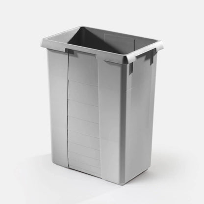 Hailo 42 liters Large Replacement Waste Bin Euro Cargo Trash for Commercial and Residential use 44.38 Quart Capacity - Gray