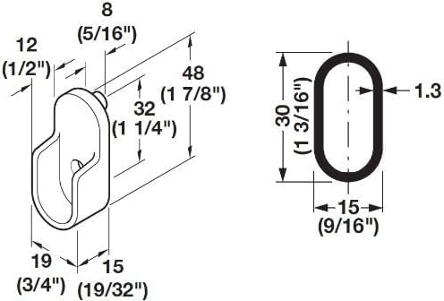 Steel Polished Chrome Oval Wardrobe Tube with Two End Caps – Durable Closet Rod for Clothes Hanging