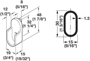 Oval Welded Steel Wardrobe Tube Polished Chrome Closet Rod with End Supports