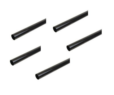 5 - Case Pack – 92" Heavy - Duty Round Closet Wardrobe Steel Rods for Clothes Hanging | 1 - 5/16" Diameter | Matte Black Finish - KI Home
