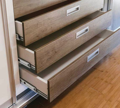 5 - Case ProPack Häfele Matrix BB A45 Full Extension Side - Mounted Steel Ball Bearing Drawer Slide Runners with Rear Brackets - KI Home