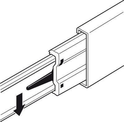 5 - Case ProPack Häfele Matrix BB A45 Full Extension Side - Mounted Steel Ball Bearing Drawer Slide Runners with Rear Brackets - KI Home