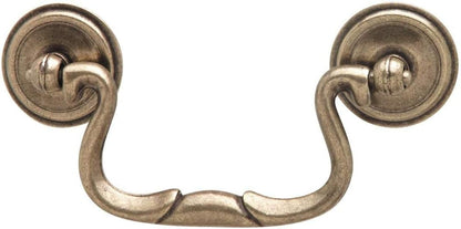 3" Center-to-Center Classic Drop Knocker Bail Cabinet Handle Drawer Pull Antique English