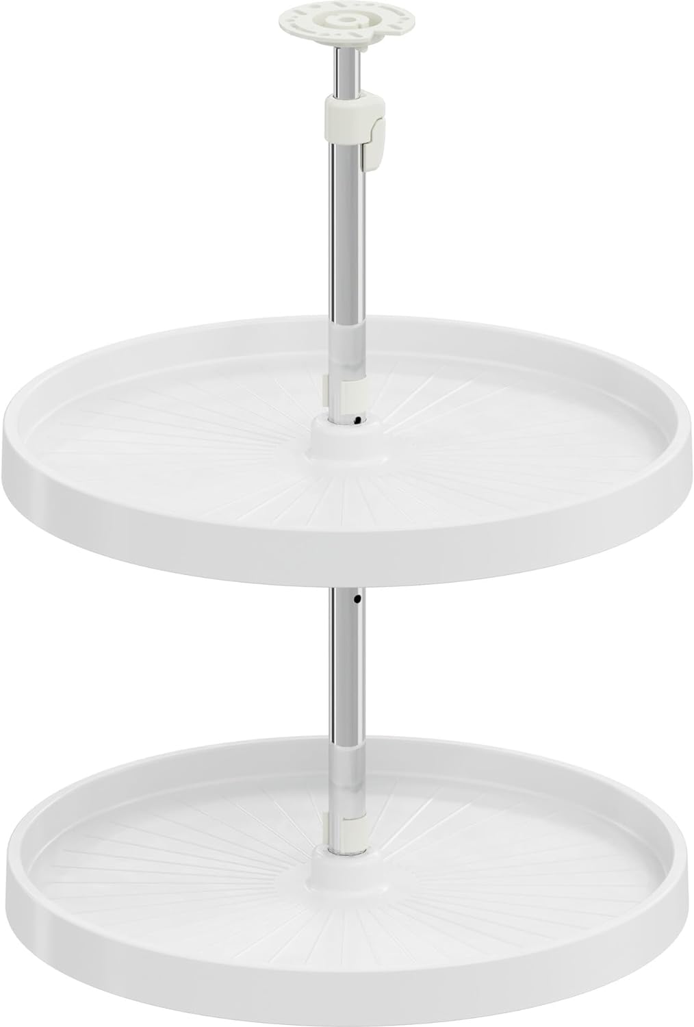 Vauth-Sagel Full-Round Polymer Independently Rotating 2-Shelf Lazy Susan Set for Diagonal Corner Base Cabinets
