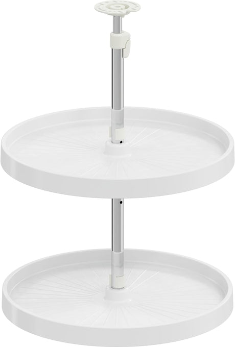 Vauth-Sagel Full-Round Polymer Independently Rotating 2-Shelf Lazy Susan Set for Diagonal Corner Base Cabinets