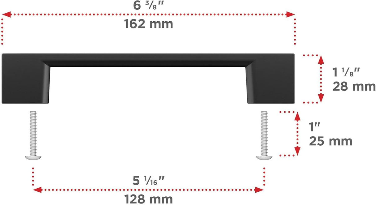 Richelieu Hardware 8160 Modern Armadale Collection Cabinet Bar Pull – Multiple Sizes & Finishes – Matching Appliance Pull Available