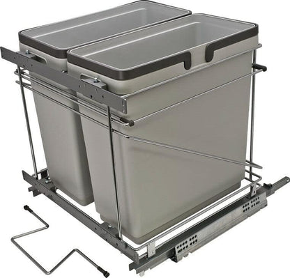 Hafele Double Pullout Trash System with Soft Close and Door Mounting Brackets