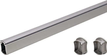 Custom Cut-to-Size Concave Closet Rod | Made-to-Order Wardrobe Hanging Rod with Supports