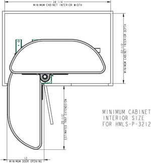 2-Shelf Half Moon Pivoting and Sliding Lazy Susan with Independently Rotating Plastic Shelves for Blind Corner Base Cabinets