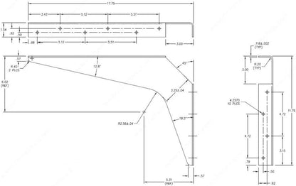 Kolossus One Pair Workstation Heavy-Duty Steel Construction Reversible Brackets (Left and Right) with 45 Degree Notch