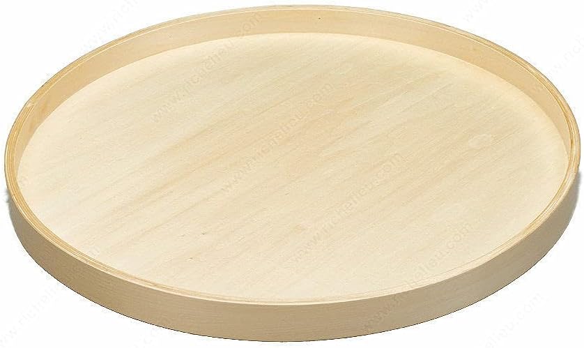 Richelieu Natural Lazy Daisy Full Circle 360 Degree Wooden Swiveling Shelves with Steel Bearing
