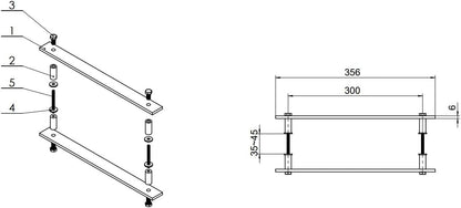 Richelieu Hardware Stylish Rustic Style Barn Door Double Handle 11-13/16 Inch Center to Center Passage Sliding Door Pull