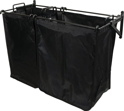 TAG Hardware Premium Tilt-Out Hamper with Removable Black Nylon Bag(s) – Space-Saving Laundry Storage