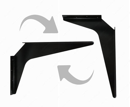 Kolossus One Pair Workstation Heavy-Duty Steel Construction Reversible Brackets (Left and Right) with 45 Degree Notch