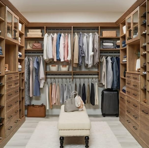 Custom Cut Welded Steel Oval Wardrobe Closet Rod with End Supports Up to 94 Inches Length – Heavy-Duty Construction
