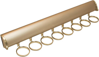 TAG Hardware Premium 8-Hook 17 7/8 Inch Long Full Extension Pullout Closet Wardrobe Scarf Rack
