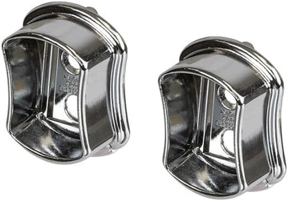 TAG Hardware 1 Pair Metal Premium Concave Wardrobe End Caps Support Flanges