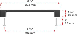 Richelieu Hardware 8160 Modern Armadale Collection Cabinet Bar Pull – Multiple Sizes & Finishes – Matching Appliance Pull Available