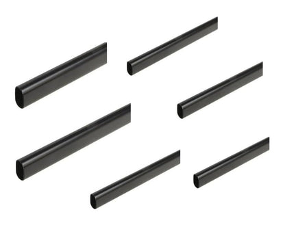 6 - Case ProPack 8 Ft (96") Oval Closet Wardrobe Rods with End Caps & Center Supports - KI Home