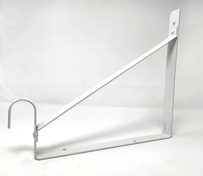 One Premium Heavy-Duty Wall Closet Shelf and Rod Bracket Support for up to 1-1/2" Diameter Round Wardrobe Rods