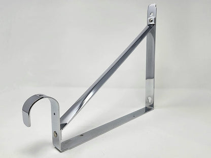 One Premium Heavy-Duty Wall Closet Shelf and Rod Bracket Support for up to 1-1/2" Diameter Round Wardrobe Rods