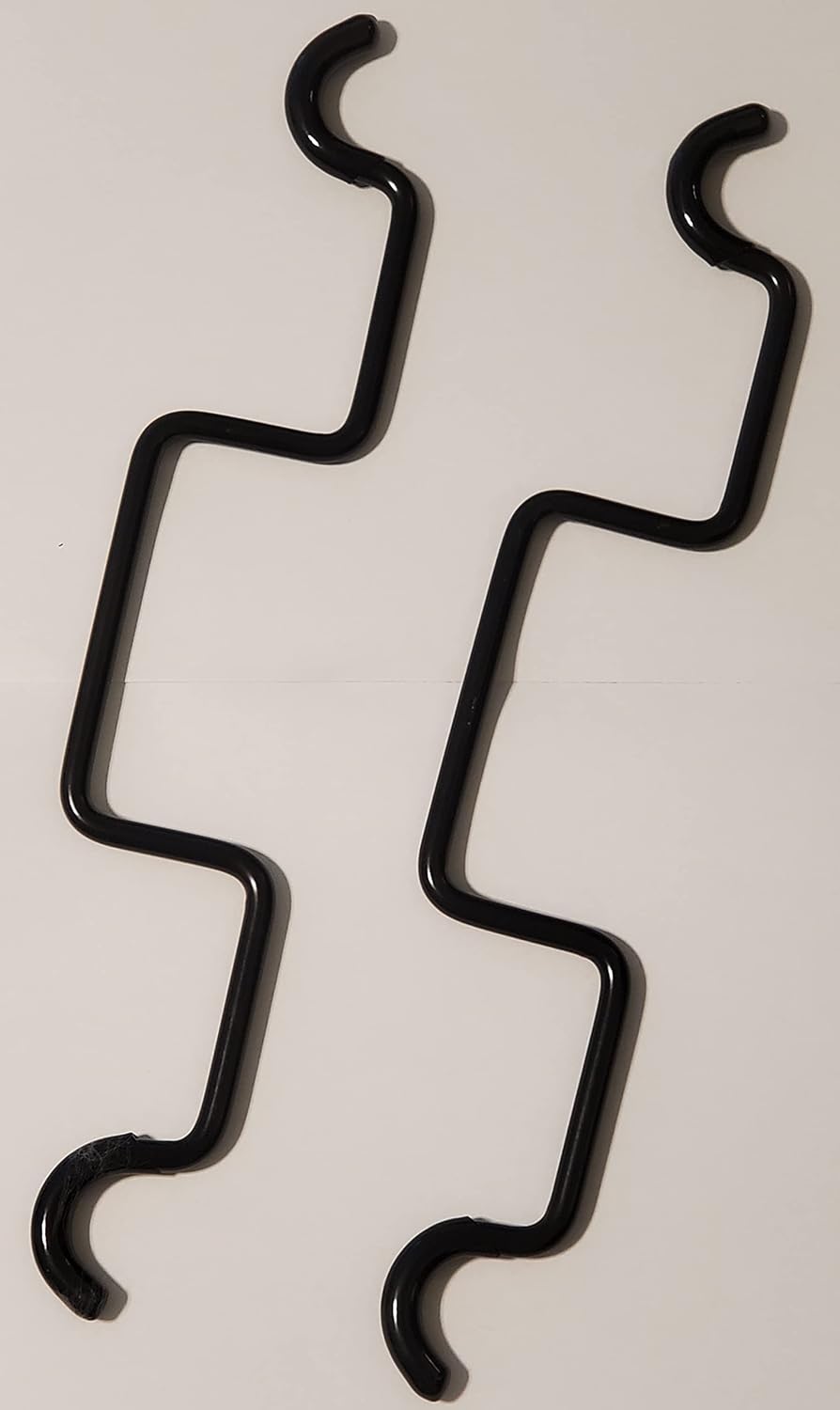 TAG Hardware Set of 2 Black Steel Hamper Replacement Handles with Non-Slip Rubber End Caps
