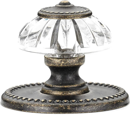 Richelieu Hardware BP16063244BB Montreuil 1 5/16-inch (33 mm) Clear and Burnished Brass Eclectic Cabinet and Drawer Knob