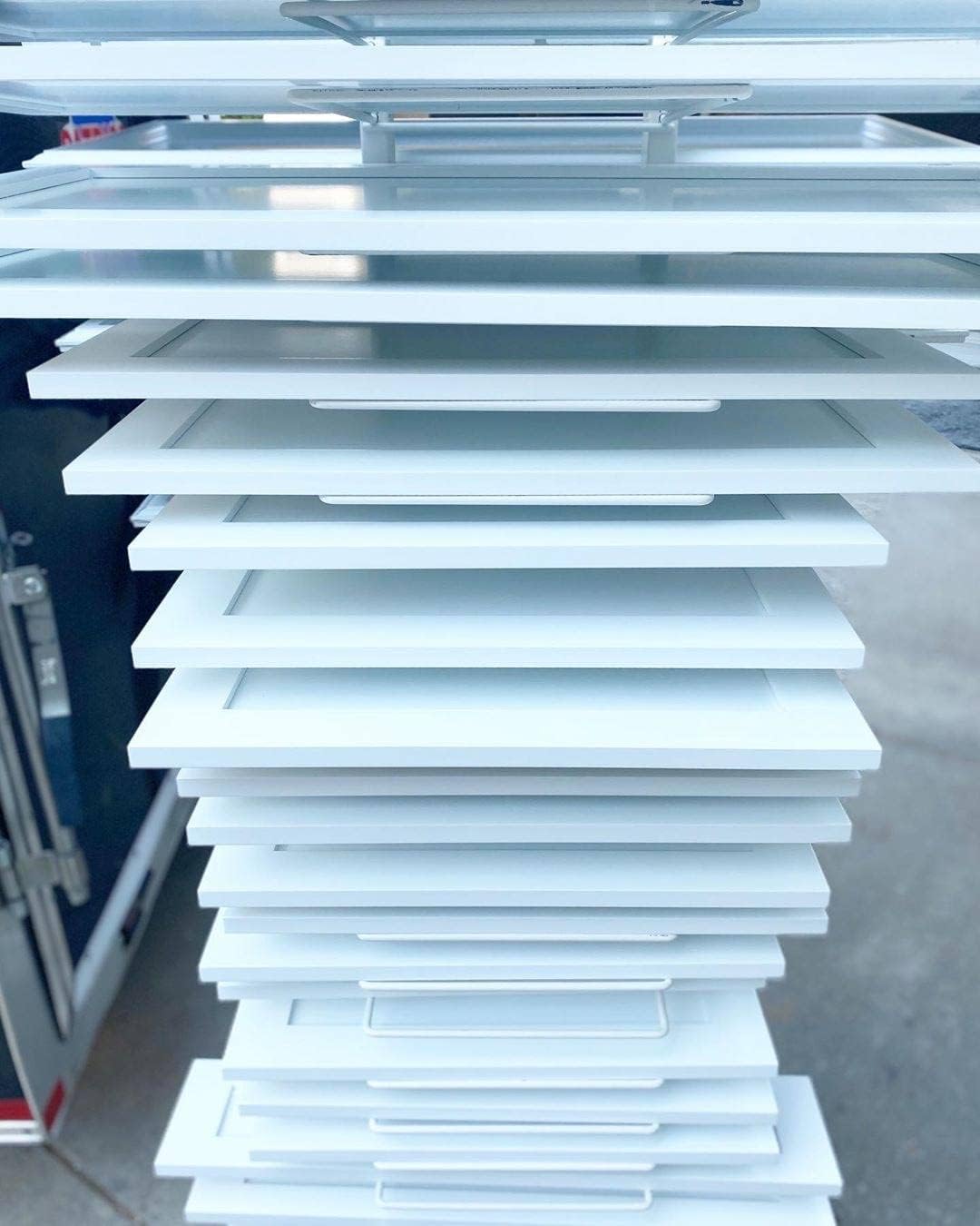 Removable Replacement White Metal Shelves for Heavy Duty Material Handling Panel Drying Rack