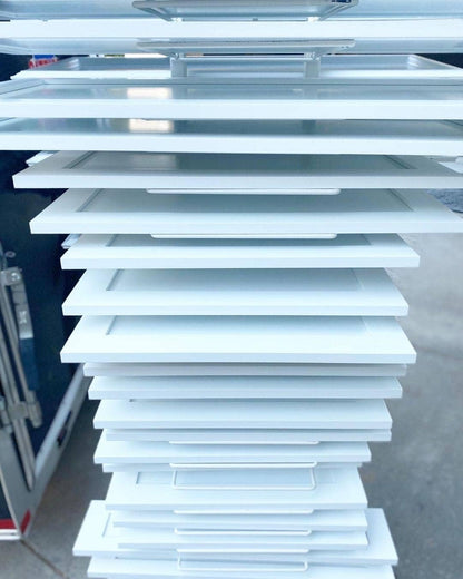 Removable Replacement White Metal Shelves for Heavy Duty Material Handling Panel Drying Rack