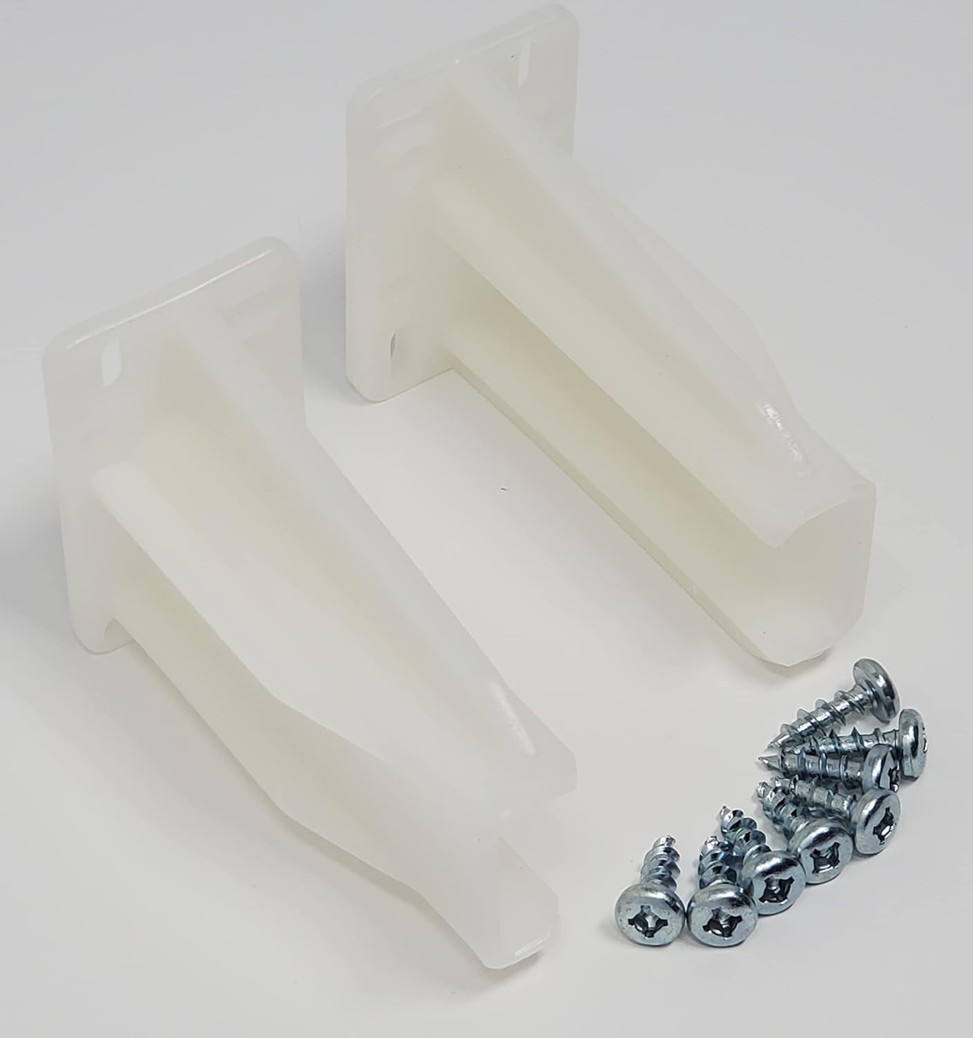 2-Pack White Drawer Slide Rear Socket Blum Euro Cabinet Drawer Slides, Right & Left