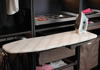 Häfele Ironfix® Shelf-Mounted Steel Ironing Board with Heat-Resistant Pad Cover