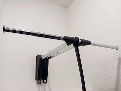 Servetto ClosetPro Central Wall-Mounted Wardrobe Lift Expanding 25 9/16" - 45 1/4" Steel Tubing 22 lb Weight capacity