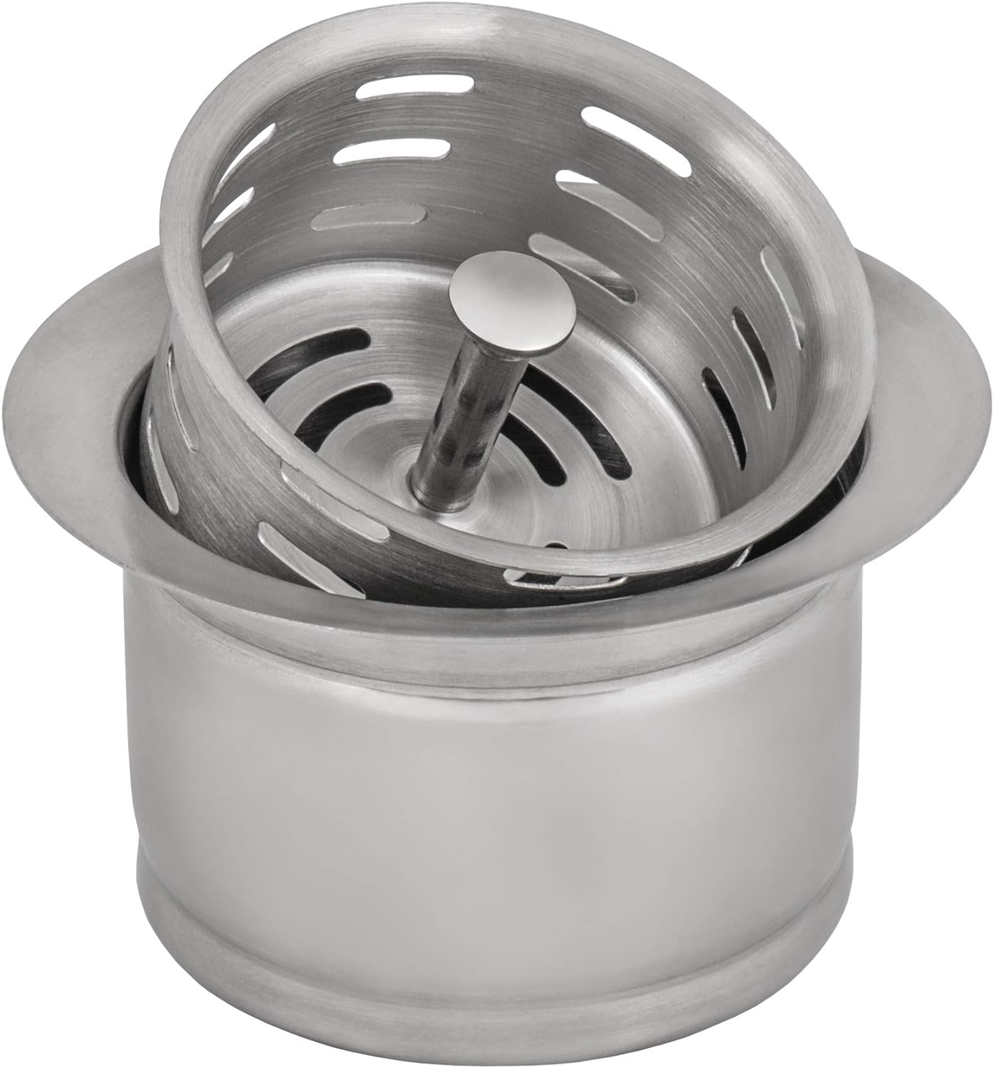 Ruvati Extended Garbage Disposal Flange with Deep Basket Strainer for Kitchen Sinks – Stainless Steel – RVA1049ST