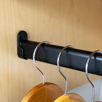 2-Case ProPack 96" Long Oval Wardrobe Closet Rods with 4 End Caps and 2 Suspended Center Supports and Installation Screws
