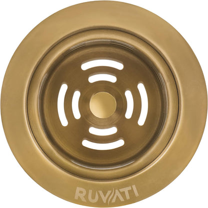 Ruvati Extended Garbage Disposal Flange with Deep Basket Strainer for Kitchen Sinks – Stainless Steel – RVA1049ST