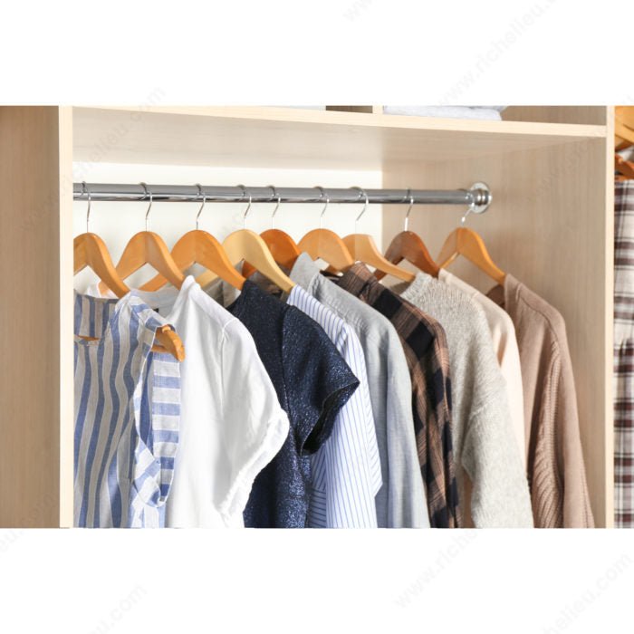 8 Feet Long Heavy - Duty Round Steel Wardrobe Closet Rod – 96" Length, 18 - Gauge Steel for Garment Hanging - KI Home