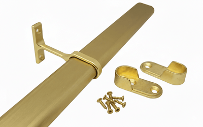 8 Ft (96 Inch) or 92" Oval Aluminum or Steel Closet Rod 16-Gauge Heavy-Duty Wardrobe Tube - KI Home