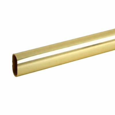 8 Ft (96 Inch) Oval Aluminum or Steel Closet Rod - 16 - Gauge Heavy - Duty Wardrobe Tube - KI Home